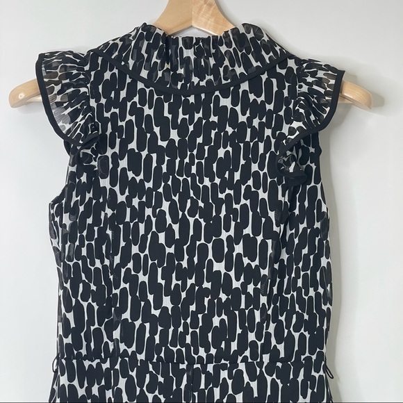 JBS Chiffon Midi Dress Size 6 Flirty Ruffles Whimsygoth Whimsical Y2K 90s Multi - Picture 7 of 11